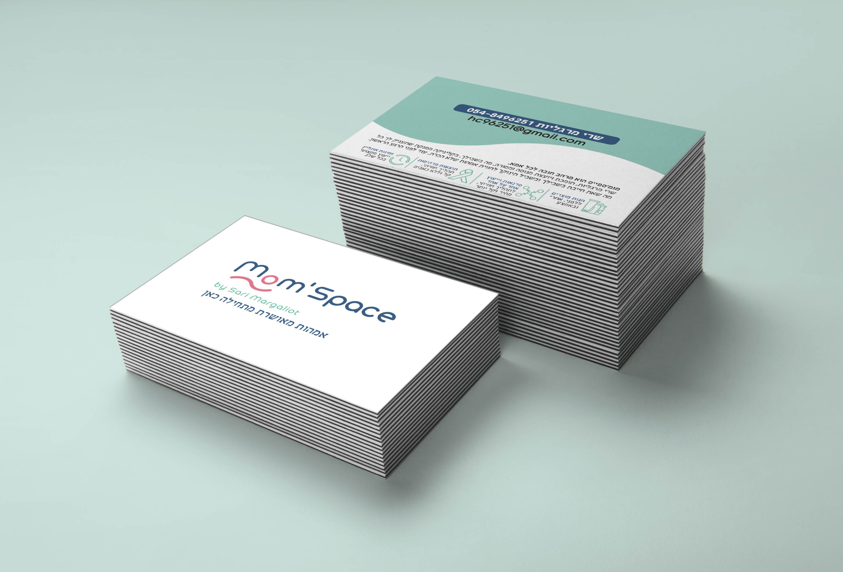 Stack Letterpress Business Card MockUp Stack Letterpress Business Card MockUp