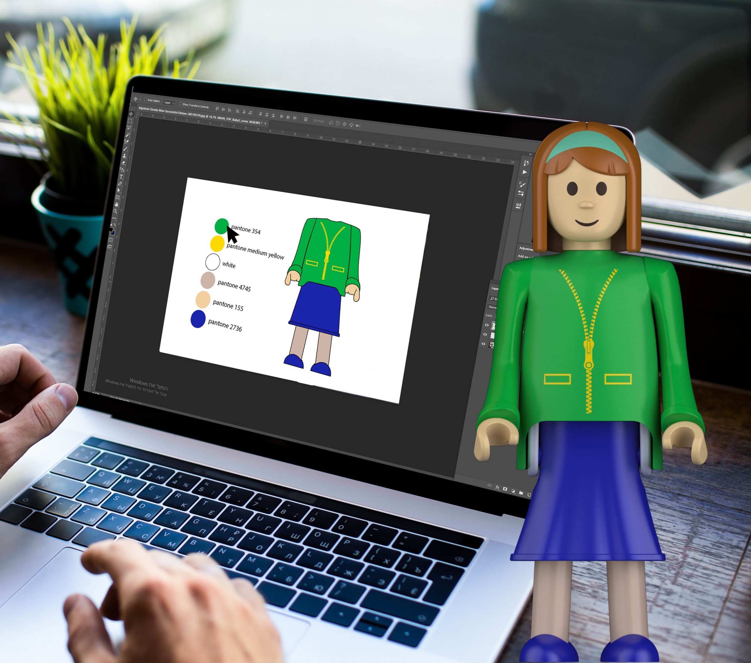 Closely Man Successful Distance Worker Using Laptop Computer Wit Closely Man Successful Distance Worker Using Laptop Computer Wit